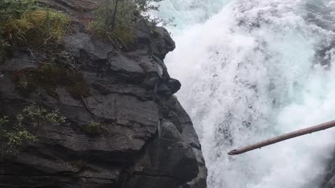 Intense Narrow Waterfall! Siffleur Falls