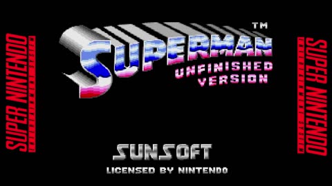 UNRELEASED PROTOTYPE: Superman for the SNES - Tech Demo / Sample Gameplay