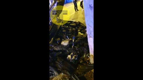 Accidente entre un taxi y un turismo en Provençals de Poblenou