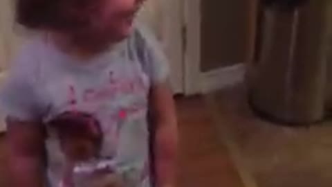 This Little Girl Got Beat At Her Own Popcorn Stealing Game