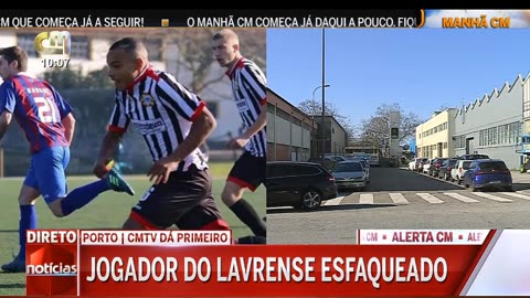 Jogador do Lavrense esfaqueado à porta de discoteca no Porto
