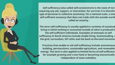 What is SELF-SUFFICIENCY? What does SELF-SUFFICIENCY mean? SELF-SUFFICIENCY meaning & explanation