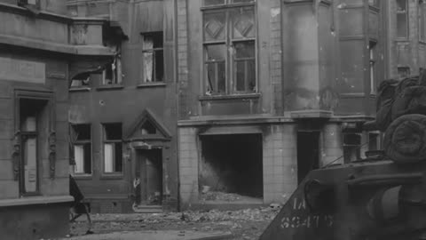 634th TD Battalion M10 providing fire support during street fighting in Aachen on October 15th 1944