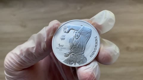 TAEKWONDO 2022 1 OZ PURE SILVER BU ROUND – SOUTH KOREA KOMSCO