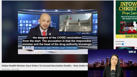 Italian Health Minister Under Investigation for Murder for Concealing COVID-19 Vaccine Deaths