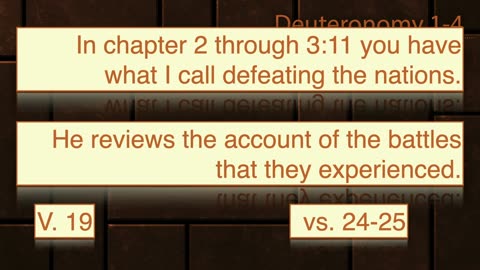 The Book of Deuteronomy - Deuteronomy 1:1 - 3:29