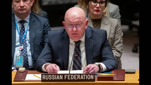 Permanent Representative Vassily Nebenzia at UNSC briefing regarding the attacks against Belgorod