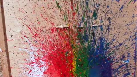 Slow Mo Paint Stomper #shorts #slowmotion #slowmo #art