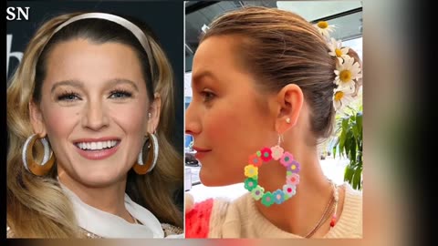 Blake Lively Shows Off Her DIY Skills with Oversize Beaded Flower Earrings ‘Officially a Jewelry Des