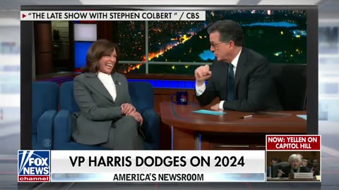 VP Harris dodges Stephen Colbert on 2024