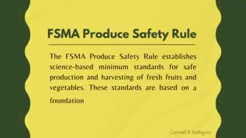 Produce Safety Alliance and Sathguru bring to you Remote Grower Training Course