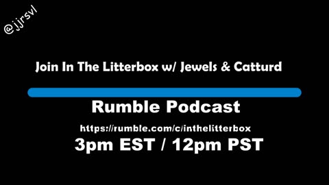 Join Rumble's "In The Litterbox" CHAT #LITTERMATES