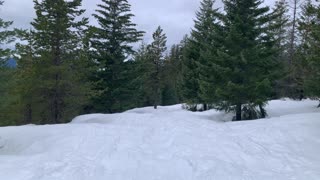 Hiking Over Thick Fluffy Snow – Potato Hill Sno-Park – Central Oregon – 4K