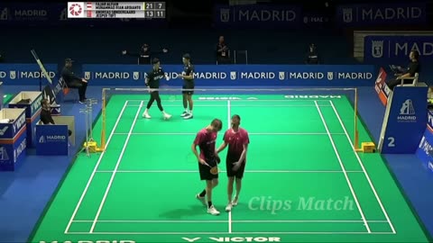 highlights - Fajar Alfian/ Rian Ardianto vs Andreas Sondergaard/ Jesper Toft - Spain Masters 2023