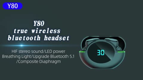 Tws Air Pro Y80 Earphone Bluetooth Headphones With Mic Led Display