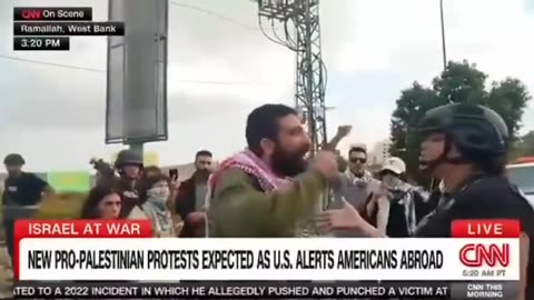 FU*K CNN. Palestinian Man Goes Off