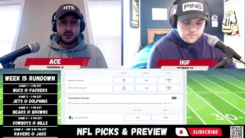 NFL Sunday Picks & Preview - Week 15 - Hit The Book Podcast - LIVE