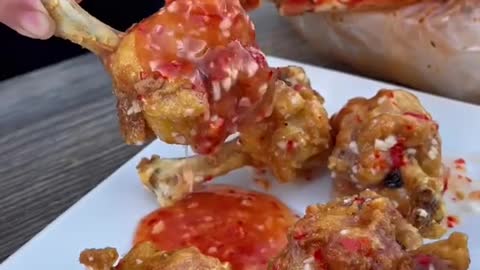 Delicious chicken legs with special sauce