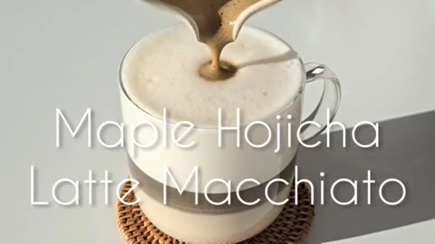 🍁 Maple Hojicha Latte Macchiato