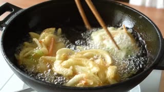 Super Crispy Onion Fries Recipe Transfer / Making Vegetable Fries