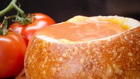 Food | Cook | Cooking | Tasty - Grilled Cheese And Tomato Soup Bread Bowl