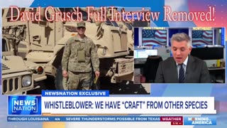 David Grusch full interview was removed from Youtube