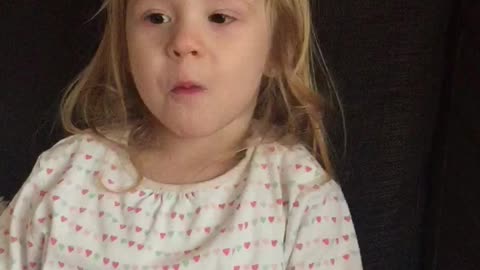 Little girl has her mind blown by peppermint gum