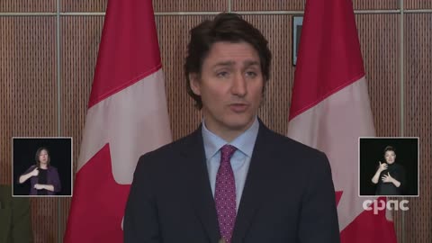 Trudeau: "We will be imposing sanctions on President Putin and his fellow architects of this barbaric war"