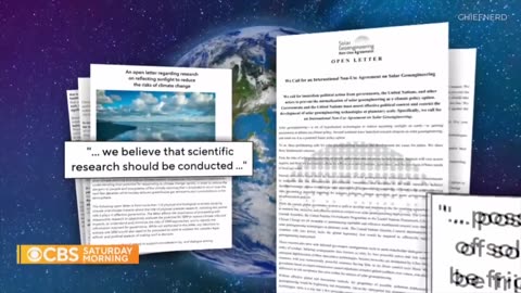 TRYING TO COVER THEIR ASSES WITH HALF TRUTHS! - CBS News Explains How Solar Engineering Experiments Are Being Conducted by Bill Gates & the U.S. Government to 'Dim the Sun'