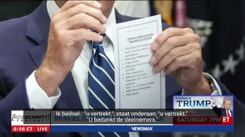 Het briefje voor Biden