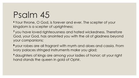 Daily Devotion Psalm 45