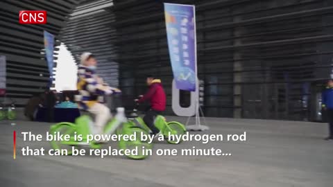 Hydrogen fuel cell electric bicycle unveiled in China