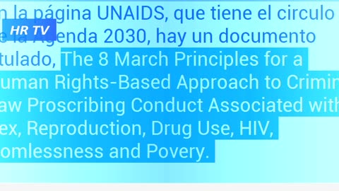 ONU (UNIADS) "ped0f1lia no se puede criminalizar" - Agenda 2030