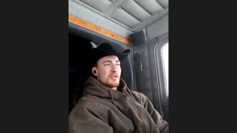 Canadia trucker Pretty Boy joins from his truck in Ottawa Pariliament Hill with resolution