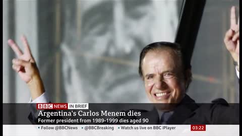 Carlos Menem passes away (1930 - 2021) (Argentina) - BBC News - 16th February 2021