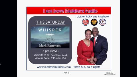 Aug 8 2020 IAMLB WHISPER- How to hear the voice of God