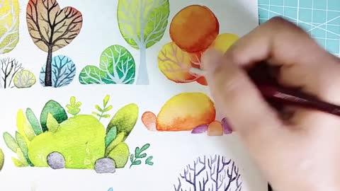 Come and learn plant watercolor with the teacher, the content is detailed and easy to learn