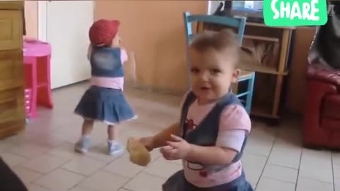 Funny and cute baby dance