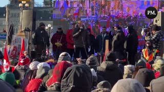 PPC leader Maxime Bernier delivers a speech at the freedom protest in Ottawa