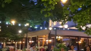 Restaurant in the evening