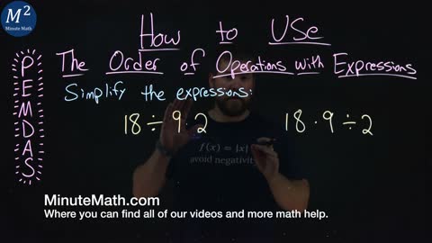 How to Use the Order of Operations with Expressions | Two Examples | Part 2 of 5 | Minute Math