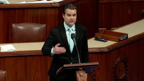 Matt Gaetz: "They're trying to deploy criminal, even anti-terrorism authorities against what they deem is bad politics."
