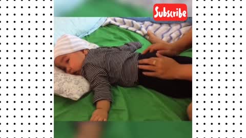 Babies reacting to head massages- CUTE BABIES