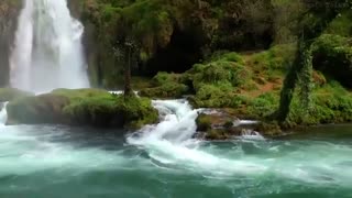 4 Hours of Relaxing Music with Natural Sounds Waterfall Healing Music
