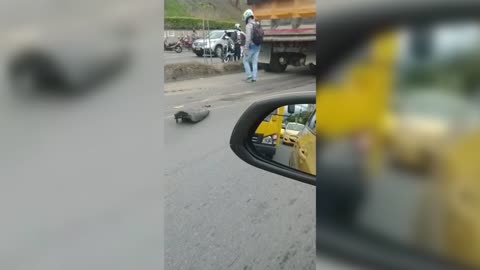 Motociclista sufrió amputación de una pierna tras accidente en el Anillo Vial Floridablanca-Girón