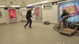 Man Dances In London Underground