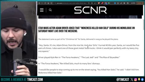 Star Wars Actor Says WOKENESS KILLED HAN SOLO, Disney Is Collapsing Under Weight Of WOKE TRASH