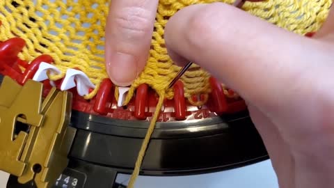 MAKE A HEADBAND ON THE ADDI EXPRESS KING SIZE, FIX DROP STITCH