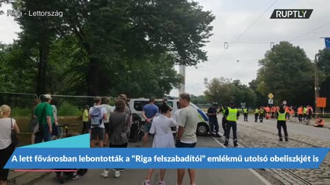 Lettország: lebontották a "Riga felszabadítói" emlékmű utolsó obeliszkjét is