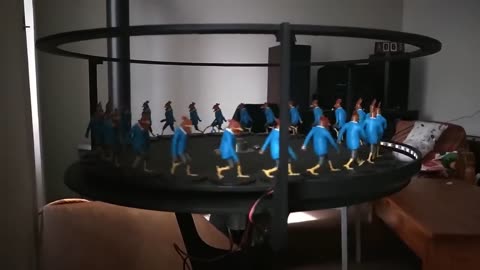 Zoetrop 3D print, The Rooster march.